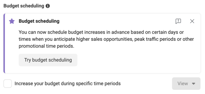 Budget Scheduling